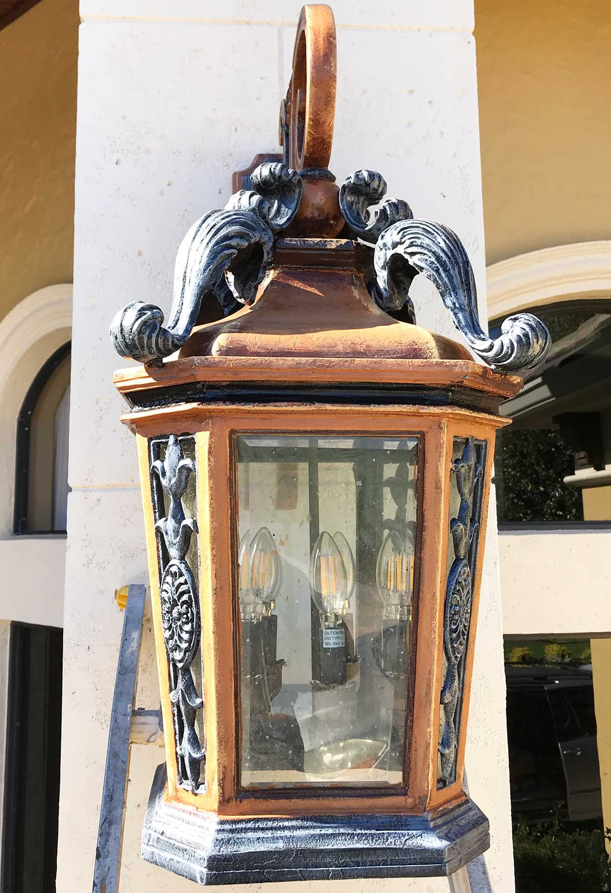 Main front lantern restored from weather damage